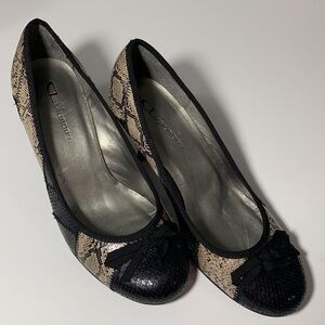 CL by Laundry animal print heels Sz 8.5M good condition 3” heels light wear